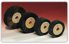 Circular horse-hair brushes