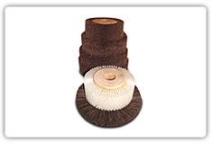 Circular horse-hair brushes
